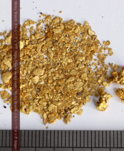 3.37gの小さな砂金・薄片金とやや粒の大きな自然金3点-G0374-9