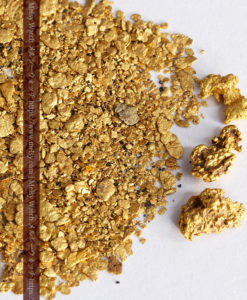3.08gの小さな砂金・薄片金とやや粒の大きな自然金3点-G0376-2