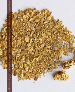 3.08gの小さな砂金・薄片金とやや粒の大きな自然金3点-G0376-3