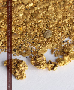3.08gの小さな砂金・薄片金とやや粒の大きな自然金3点-G0376-7
