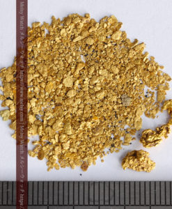 3.08gの小さな砂金・薄片金とやや粒の大きな自然金3点-G0376-9