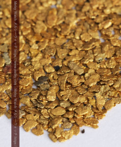 3.26gの小さな薄片金とやや粒の大きな自然金3点-G0388-3