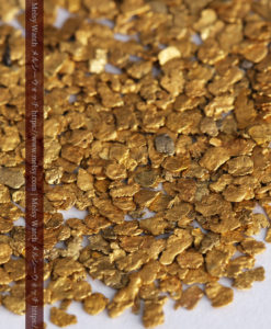 3.09gの小さな薄片金とやや粒の大きな自然金3点-G0389-3