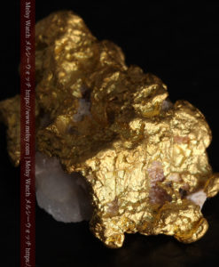 4.45gの石英のワンポイントが小気味よい自然金-G0408-10