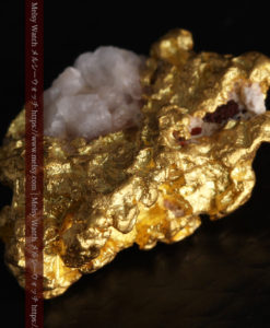 4.45gの石英のワンポイントが小気味よい自然金-G0408-7