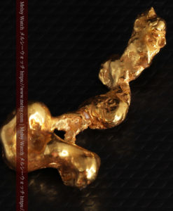 7.38gの個性的な長い形の磨かれた自然金-G0416-11