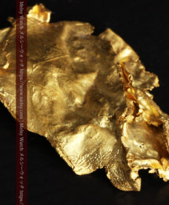1.08gの非常に薄くかつ大きな面の希少な薄片金・自然金-G0422-6