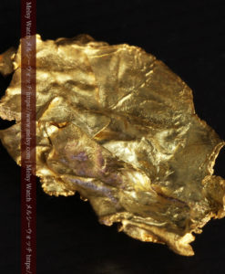 1.08gの非常に薄くかつ大きな面の希少な薄片金・自然金-G0422-8
