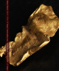 0.9gの個性的でいびつな形をした薄片金・自然金-G0427-12