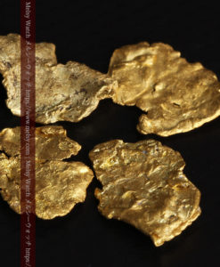 2.17gのやや粒の大きな薄片金・自然金4点-G0429-10