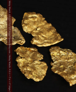 2.17gのやや粒の大きな薄片金・自然金4点-G0429-12