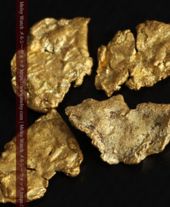2.17gのやや粒の大きな薄片金・自然金4点-G0429-9