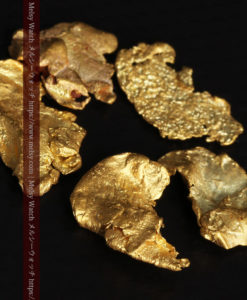 1.98gのやや粒の大きな薄片金・自然金5点-G0430-10