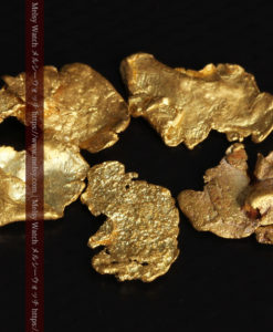 1.98gのやや粒の大きな薄片金・自然金5点-G0430-7
