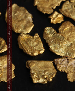 4.04gのやや粒の大きな薄片金・自然金18点-G0431-14