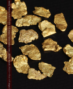 4.04gのやや粒の大きな薄片金・自然金18点-G0431-7