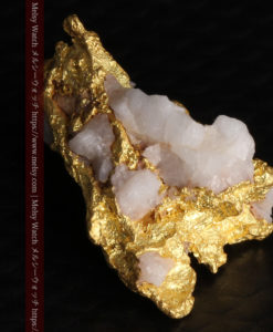 3gの石英の入り方の面白い自立する自然金-G0434-13