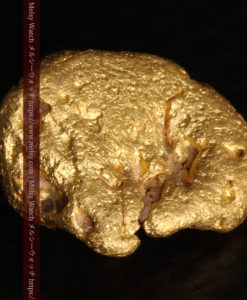 3.14gの少しいびつな豆のような形の自然金-G0439-12