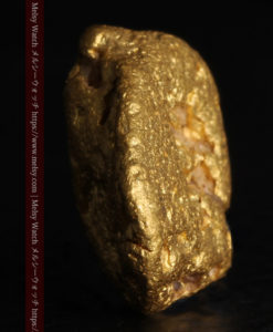 3.14gの少しいびつな豆のような形の自然金-G0439-5