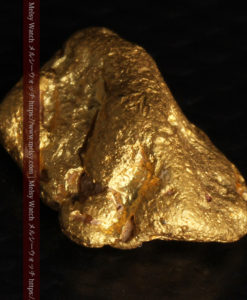 3.14gの少しいびつな豆のような形の自然金-G0439-9